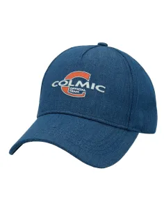 Colmic Denim Visor Hat – Twisted cotton jeans-style cap with Colmic Official Team logo