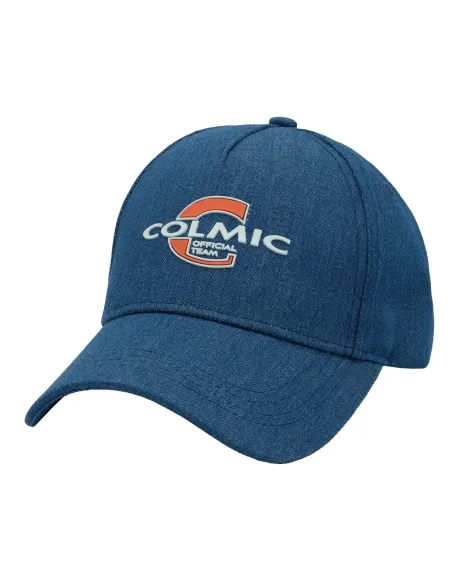 Colmic Denim Visor Hat – Twisted cotton jeans-style cap with Colmic Official Team logo