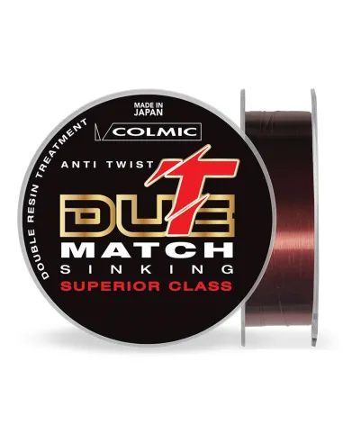 Colmic T-DUE Sinking Match Fishing Line 300m – Technical sinking monofilament for match fishing