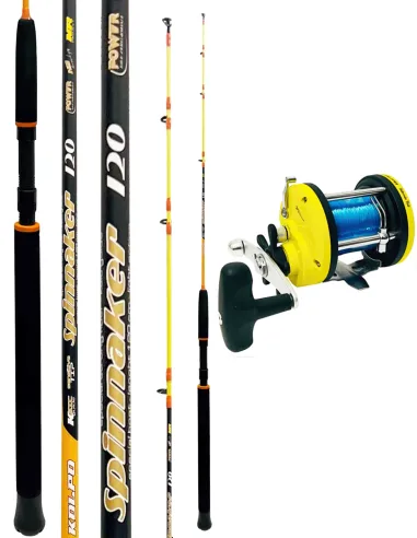 Kolpo Combo Coastal Trolling Spinnaker + Laguna Troll Reel with Line – Compact and Reliable Power