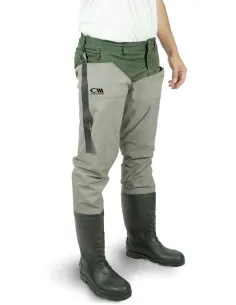 Colmic Hip Waders in 210T Taslon – Waterproof and Lightweight Technical Thigh Waders for Fishing
