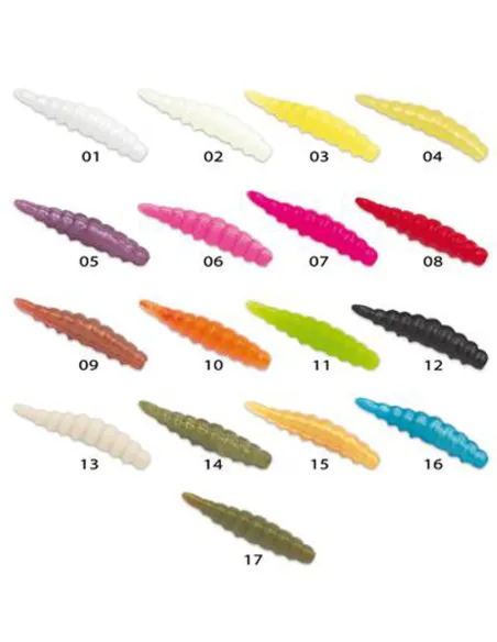 Seika SK Trout Sweet Worm – Soft Rotating Worms Made in Italy with Vibrating Legs for Trout