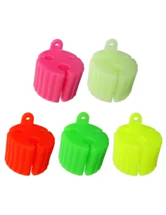 Kolpo 3-Compartment Spinning/Feeder Rod Stopper – 5 Colors, Secure Lock 36x27 mm