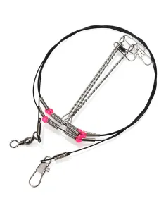 93cm Steel Cable with Arms – 22.7kg Stainless Steel Nylon Leader for Sea, Lake and River