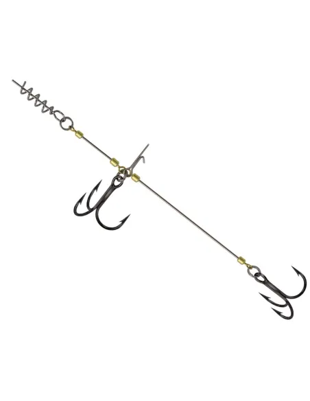 Kolpo Rubber Lure Mount – Stainless Steel, Non-Slip, Double Treble Hook for Pike