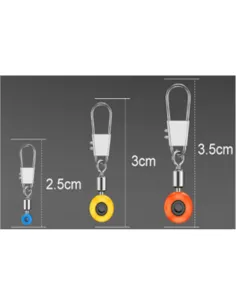 Olpo Rolling Swivel with Snap and Bead – Set of 100, Sizes S/M/L for Sliding Fishing 2