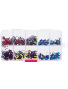 Olpo Rolling Swivel with Snap and Bead – Set of 100, Sizes S/M/L for Sliding Fishing