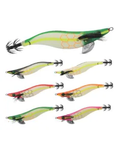 Seika Luna Verde EGI Ultra Shallow 3.5 – Egi Glow UV Slow Sink con Ami T-Layer per Cefalopodi