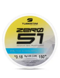 Tubertini Fishing Line 051 Ports and Cliffs 150m – Soft and Elastic Clear Monofilament for the Sea