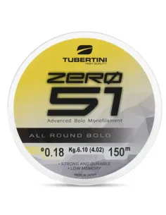 Tubertini Fishing Line 051 All Round Bolo Light Blue 150m – High Elasticity Monofilament, Low Water Absorption