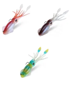 Kolpo OCTOKING 22 cm 130 g – Rubberized Squid Bait for Vertical Sea Fishing, Super Realistic and Attractive