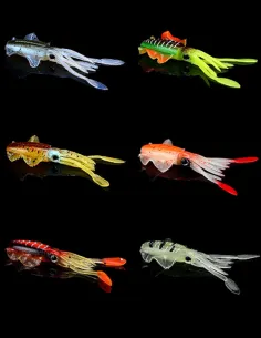 Kolpo SQUID PREMIUM 7cm 2g – Realistic Squid Softbait with 3D Eyes for Spinning and Vertical