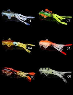 Kolpo SQUID PREMIUM 7cm 2g – Realistic Squid Softbait with 3D Eyes for Spinning and Vertical 2