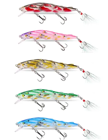 Kolpo PileJerk 11 cm 14 g – Realistic Artificial Bait with Drawn School and Double Treble Hook