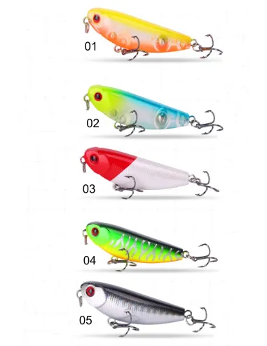 Kolpo MikroStrike 5.3 cm 5.4 g – Mini WTD with double treble hook for predators in sea, lake and river