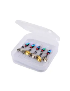 Kolpo Set of 5 Natural Sinking Flies with Rotating Spoon – Realistic, Natural Colors
