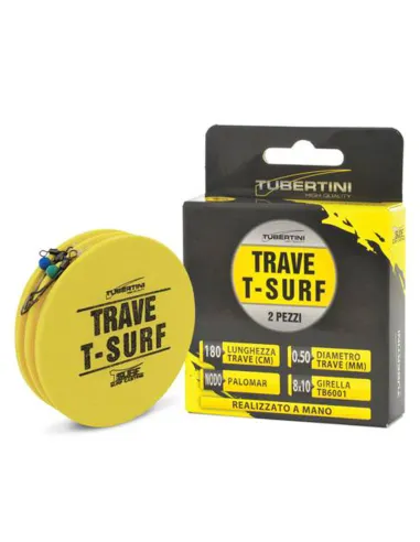 Tubertini T-Surf Beam 180cm – Professional Surfcasting Rig with TB6001 Swivels and Palomar Knot