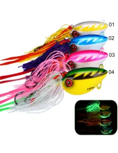 Luminescent Kolpo Vertical Fishing Lure with Double Assist Hook and Octopus Head 2