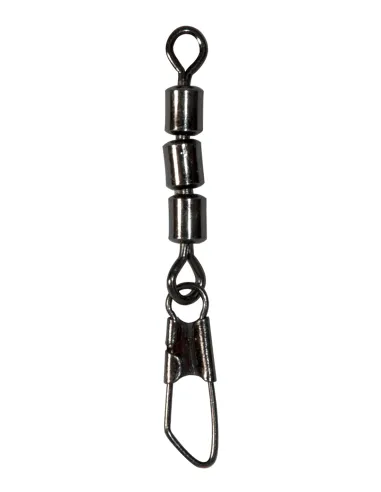 Maver Triple High Speed Swivel with Snap Hook – Maximum Twist Relief and Quick Terminal Change