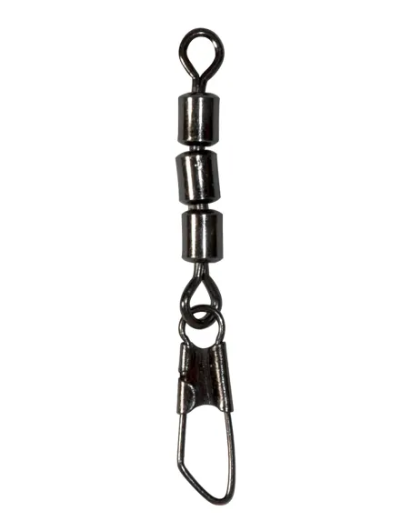 Maver Triple High Speed Swivel with Snap Hook – Maximum Twist Relief and Quick Terminal Change