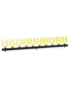 Tubertini Tulip Rod Rest for 10 Rods – Windproof Side Support for Roubaisienne, Fishing Kit