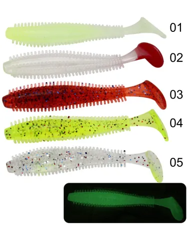 KOLPO Soft Lure 9 cm 4 g – Vibrating Spinning Bait, 5 Colors, High Attraction, 1 pc