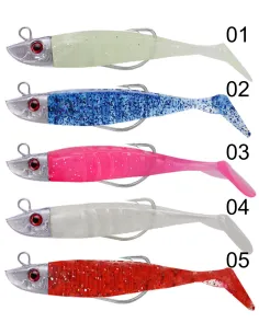 Kolpo Soft Lure 8 cm with Jig Head and Anti-Tangle Hook – Body Kit + 2 Replacement Soft Bodies 2