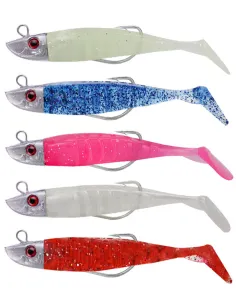 Kolpo Soft Lure 8 cm with Jig Head and Anti-Tangle Hook – Body Kit + 2 Replacement Soft Bodies