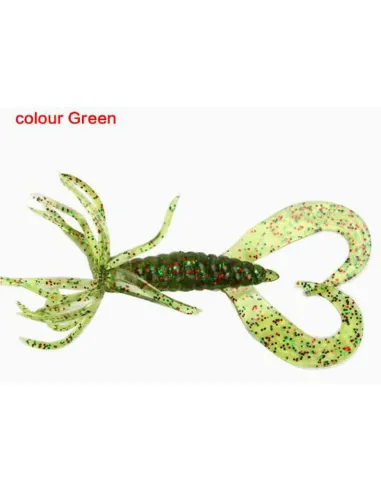 Kolpo Soft Worm Sickles 7 cm 1.8 g – Double Tail and Umbrella, 5 pcs, 5 Colors, High Attractiveness
