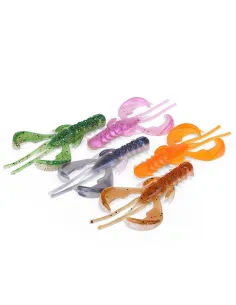 Kolpo Soft Shent Crab 3g – 8cm Soft Bait for Spinning Black Bass and Predators, 3 Pieces, 5 Colors
