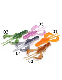Kolpo Soft Shent Crab 3g – 8cm Soft Bait for Spinning Black Bass and Predators, 3 Pieces, 5 Colors 2