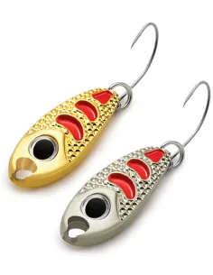 Kolpo Top Vibra Spoon 5.0g – Trout fishing spoon, realistic eye, attractive vibrations, sharp hooks
