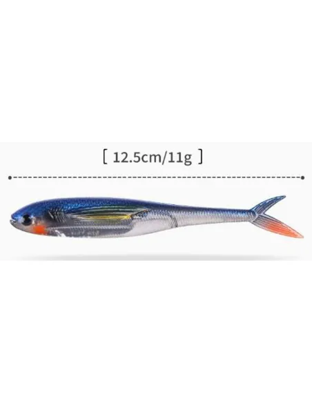 Kolpo Mirror Soft Lure 12.5cm 11g – Spinning and trolling lure for sea and freshwater, internal reflection, 2 pcs