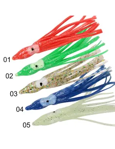 Kolpo Soft Octopus 8cm – Small octopus for coastal trolling, terminals and lines, 6 pcs, sea 2