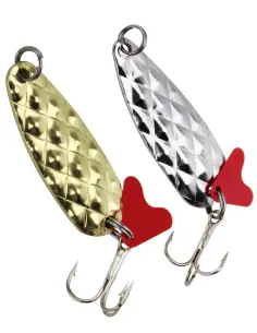 Kolpo Ondulante Predators 5 cm 7 g – High Reflectivity Spoon with Red Blade, Silver / Gold
