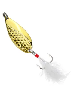 Kolpo Gold & Silver Ondulante Spinning and Coastal Trolling with Treble Hook and Feather – 7/10/15/20 g 2
