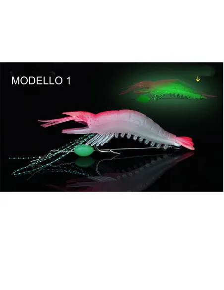 Kolpo Realistic Armed Shrimp 9cm 6g – Bait for Octopus and Vertical Sea Fishing