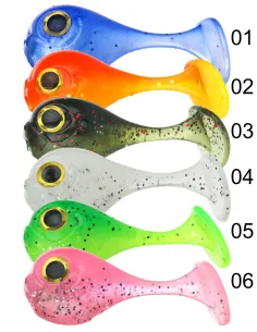 Kolpo Girino 4cm 3pcs – Soft Bait for Trout, Retrieving and Spinning, 6 Colors, Realistic 3D Eyes 2