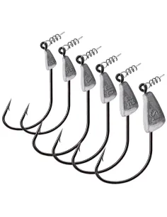 Kolpo Anti-Tangling Jig Head with Spiral 3.5-5-7-10-15-21g for Soft Worms 2pcs Spinning Sea/Lake