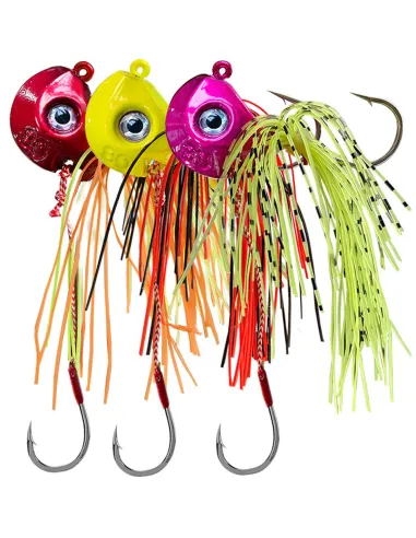 Kolpo 40g Vertical Jig Head with Assist Hook and Attractive Umbrella 1pc Sea