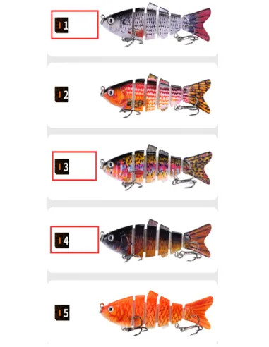 Kolpo Artificial Jointed 10 cm 17 g – Jointed Hard Bait Spinning for Pike, Black Bass and Sea Bass