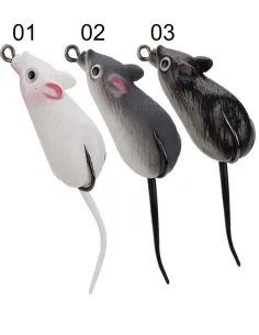Kolpo Imitation Mouse 5 cm 10 g – Topwater Weedless Spinning in Vegetation Black Bass Pike 2
