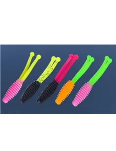 Kolpo Soft Lure Trout 5 cm 1.2 g – 5 pcs Silicone Tremarella Baits with Double Tail for Freshwater