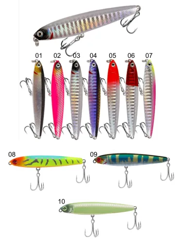 Kolpo Artificiale Minnow Spinning 18 g Corpo Slim con Doppia Ancoretta – Long Casting Hard Bait