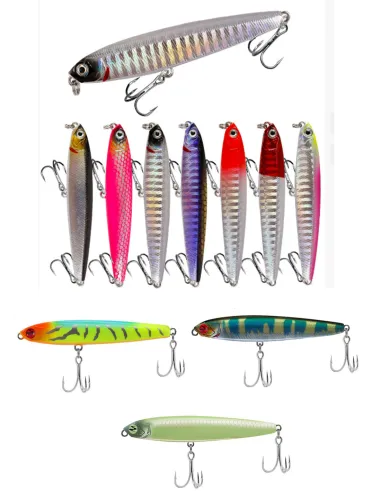 Kolpo Artificiale Minnow Spinning 18 g Corpo Slim con Doppia Ancoretta – Long Casting Hard Bait