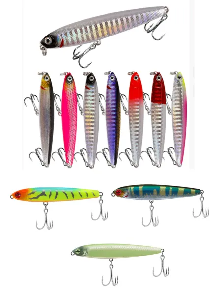 Kolpo Artificiale Minnow Spinning 18 g Corpo Slim con Doppia Ancoretta – Long Casting Hard Bait