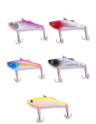 Kolpo Artificial Spinning 7 cm 6.4 g – Compact Minnow with Double Treble Hook, 5 Colors