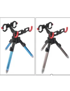 Kolpo Deluxe Double Pier Rod Rest in Aluminum – Telescopic Tripod for 2 Rods 2