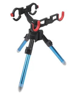 Kolpo Deluxe Double Pier Rod Rest in Aluminum – Telescopic Tripod for 2 Rods