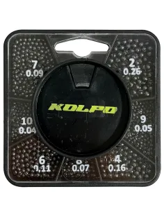 Kolpo Mascot Quadrata Super Calibrated Split Shot – Professional Line Leads 7 Weights
